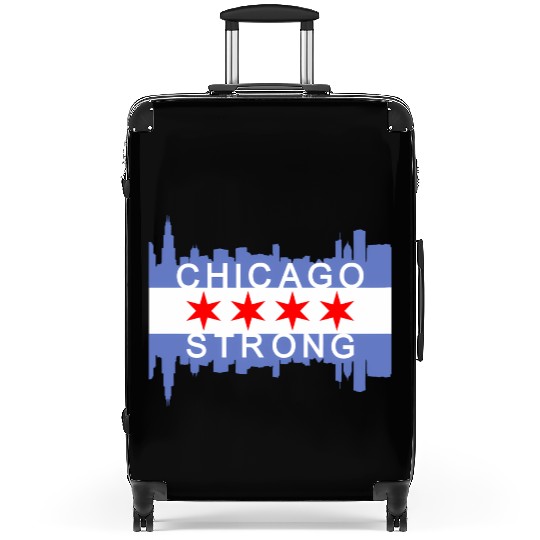 Chicago Strong Chitown City yline Flag Suitcases
