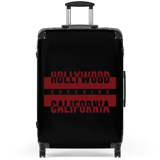 Hollywood California red Suitcases