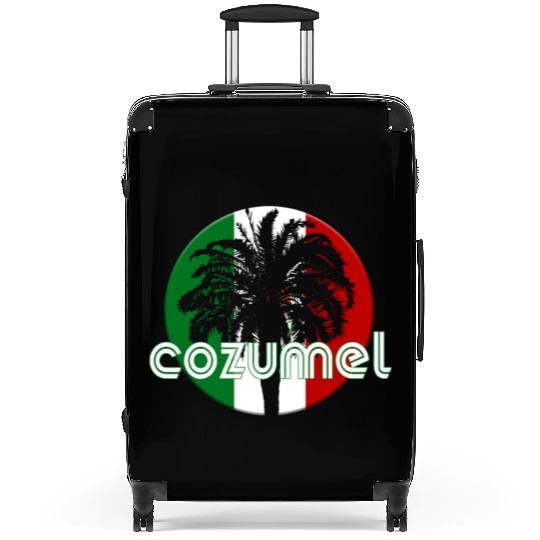 Cozumel Mexico Flag Native Palm Tree Mexican Suitcases