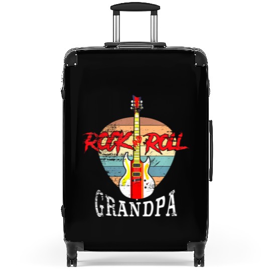 Rock And Roll Grandpa Vintage Retro Guitar Suitcases