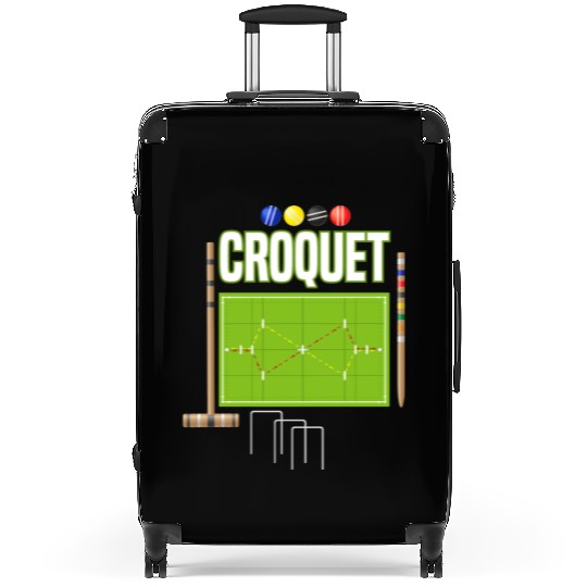Croquet Player Garden Croquet Golf Sport Suitcases