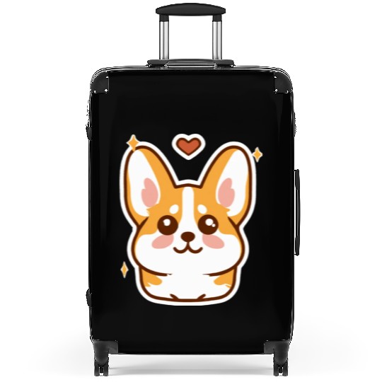 Kawaii Corgi Dog Lover Puppy Retro Suitcases
