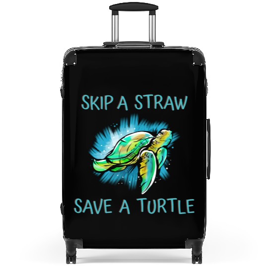 Skip A Straw Save A Turtle Tortoise Suitcases