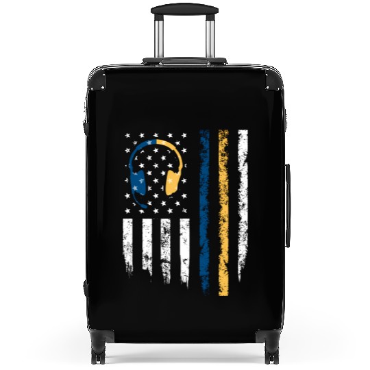 Gold Blue Line 911 Police Dispatcher First Suitcases