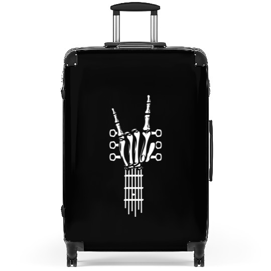 Rock And Roll Rock On Guitar Neck eleton Suitcases