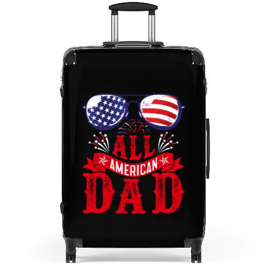 All American Dad America Pride US Patriot Suitcases