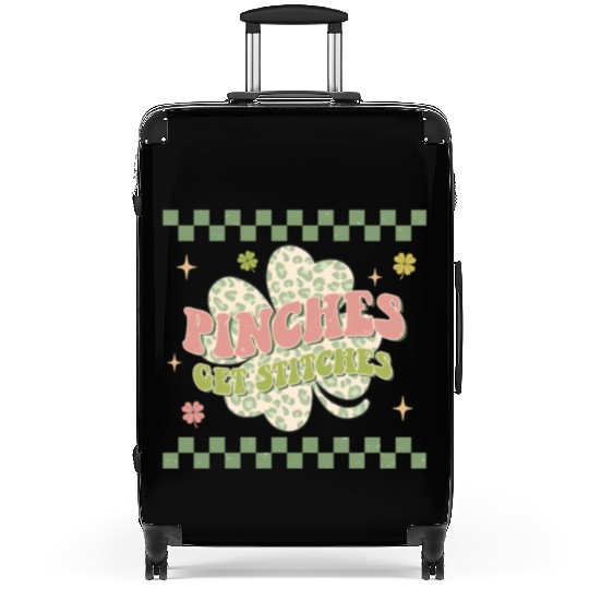 St Patric Dayches Get Stitches Shamrock Suitcases