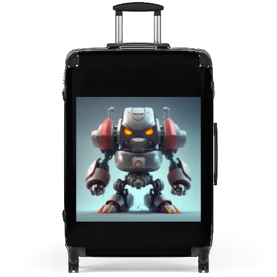 Angry 3D Robot Suitcases