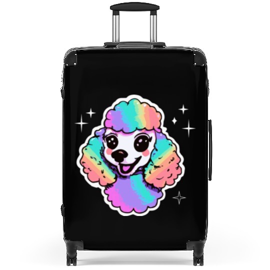 Rainbow Poodle Dog Lover Puppy Suitcases