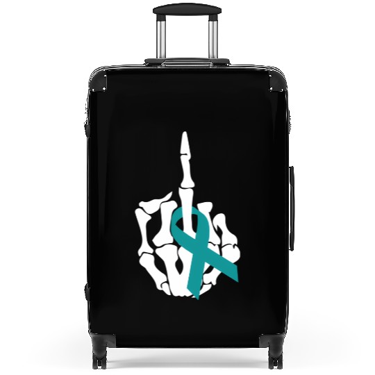 Fuck Ovarian Cancer Middle Finger Ovarian Cancer A Suitcases