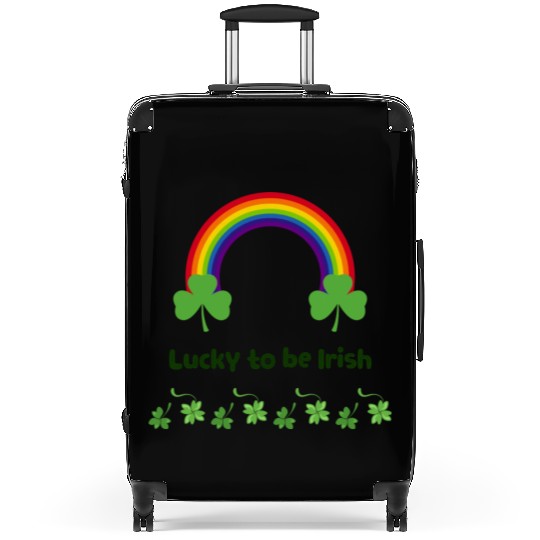 Lucky to be Irish green Suitcases