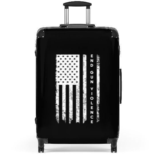 Enough Usa Flag End Gun Suitcases
