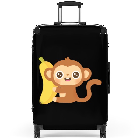 Cute Little Monkey And Banana Suitcases