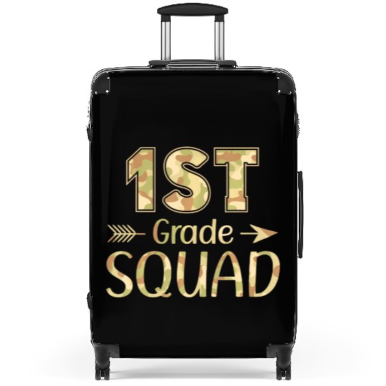 1st Grade Squad Teacher & Student Camo Back To Suitcases