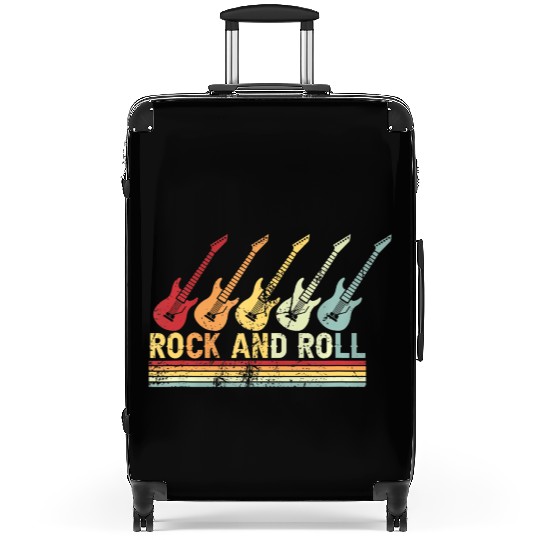 Vintage Retro Rock And Roll Guitar Music Suitcases