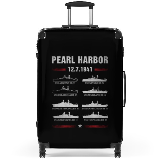 Pearl Harbor Battleship Memorial Day December 7Th Suitcases