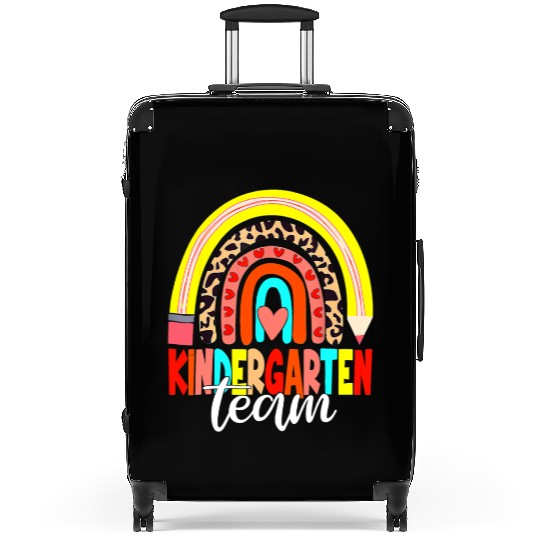Team Kindergarten Back To School Teacher Rainbow Suitcases