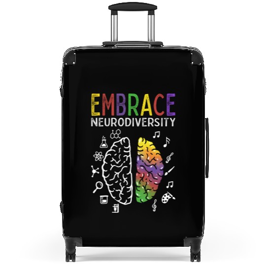 Neurodiversity Embrace Adhd Autism Asd Brain Suitcases