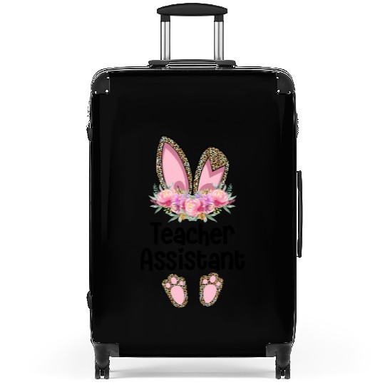 Easter Bunny Ear Teacher Leopard Teacher Assistant Suitcases