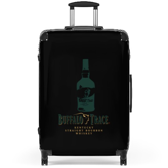 Buffalo Bourbon Whiey Bottle Gold And Green Logo Suitcases