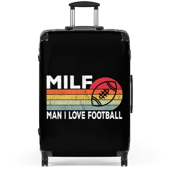 Milf Man I Love Football Retro Vintage Sports Suitcases