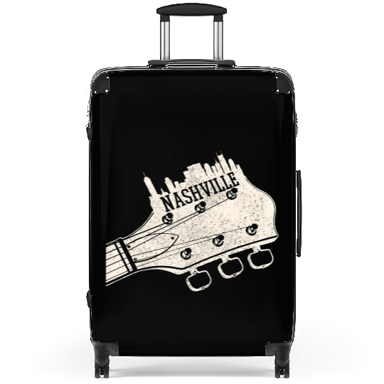 Nashville Guitar Skyline Country Music City Suitcases