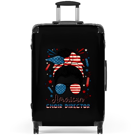 4Th Of July Choir Director American Flag Choir Dir Suitcases