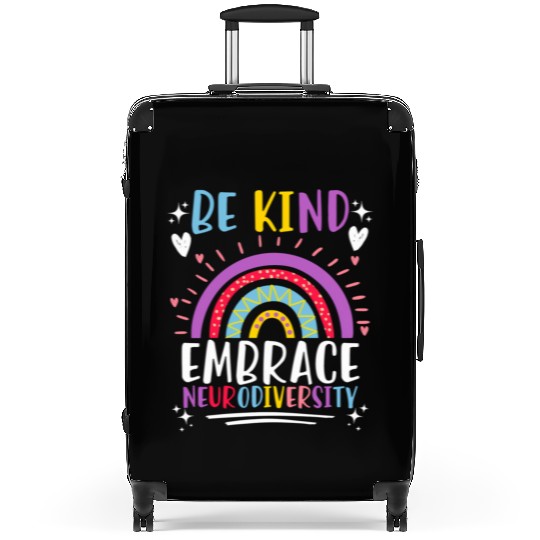 Be Kind Embrace Neurodiversity Awareness Suitcases