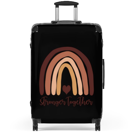 Stronger Together in Tone Rainbow Heart Suitcases