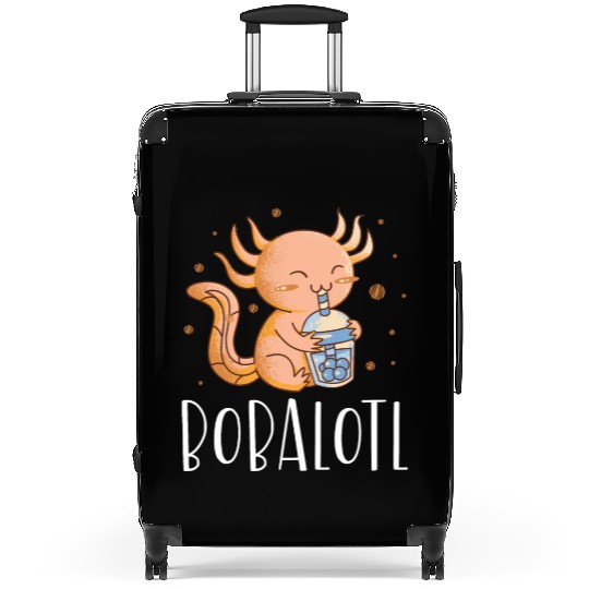 Bobalotl Bubble Tea Lover Boba Tea Drinker Axolotl Suitcases