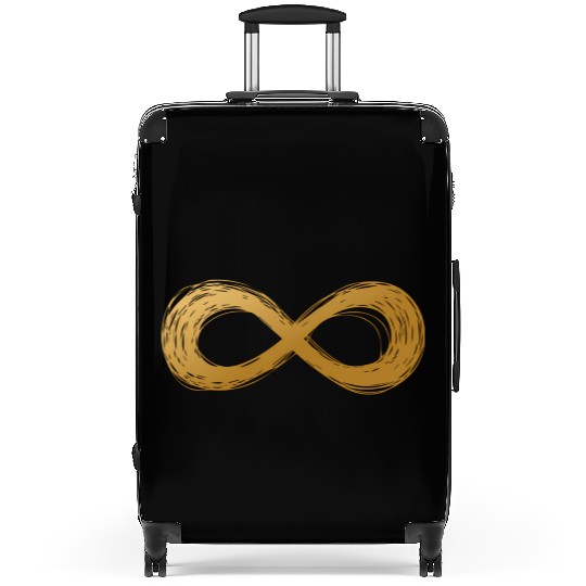 Golden Infinity Neurodiversity Symbol Autism Aware Suitcases