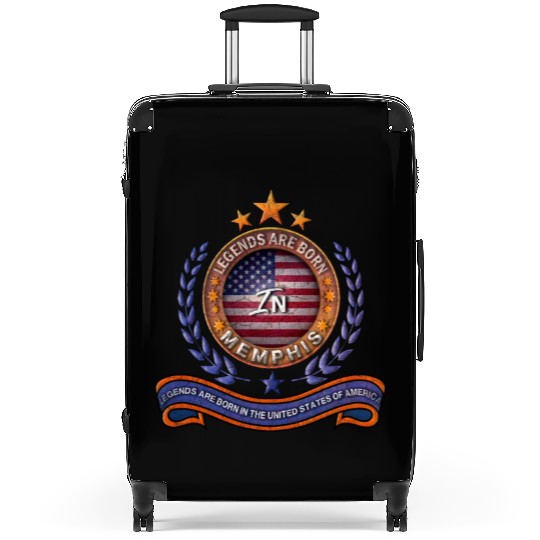Legends of Memphis Tennessee Retro USA Flag Suitcases