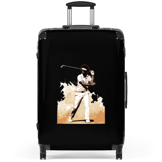 Golfer Afro Man Golf Player African American Suitcases