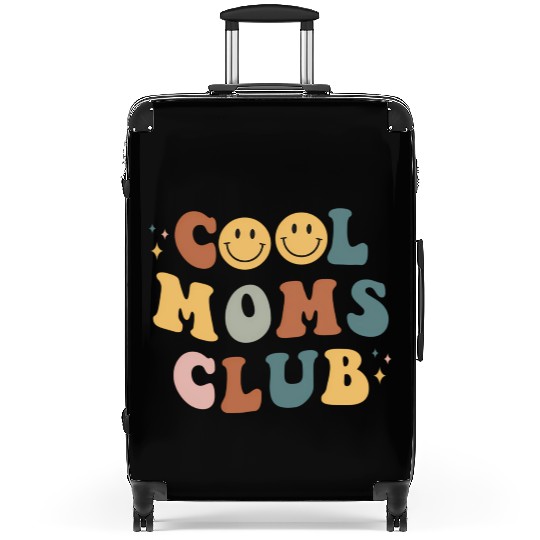 Moms Club On Back Print Suitcases