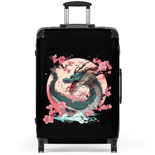 Japanese Dragon Cool Fantasy Chinese Asian Dragon Suitcases