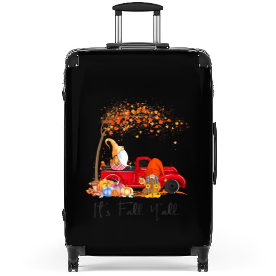 It's Fall Y'all Girls Fall Vibes Autumn Leaves Suitcases