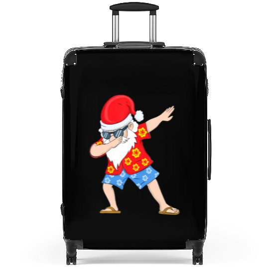 Christmas in July Santa Hawaiian Dabbing Santa Suitcases