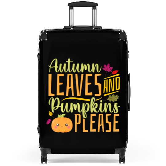 Autumn Leaves and Pumpkins Please - Fall Leaves Suitcases