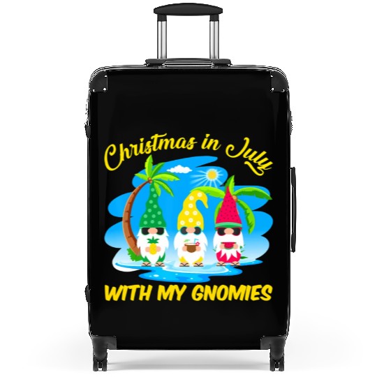 Christmas In July With My Gnomies Beach Summer Suitcases