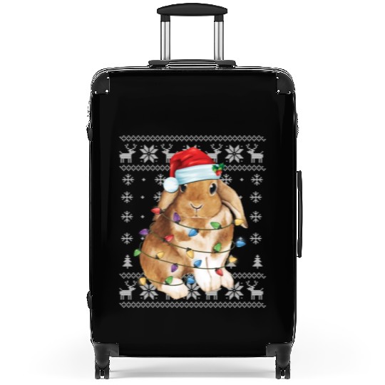 Bunny Rabbit Ugly Tree Decor Suitcases