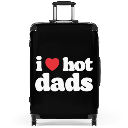 I Love Hot Dads Suitcases