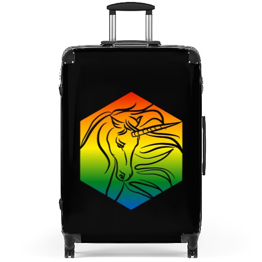 Rainbow Unicorn Silhouette | TTRPG Pride Suitcases