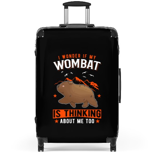 I Wonder If My Wombat Is Thinking About Me Too Suitcases