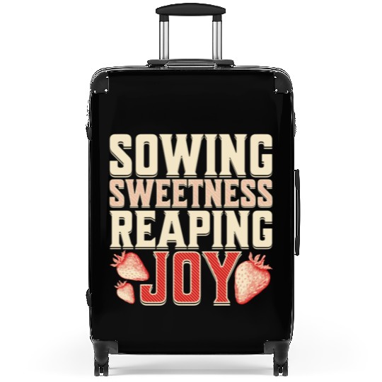 Strawberry Farmer, Sowing Sweetness Reaping Joy Suitcases
