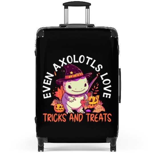 Axolotl Halloween Trick Or Treat Amphibian Axolotl Suitcases