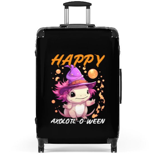 Axolotl Halloween Trick Or Treat Amphibian Axolotl Suitcases