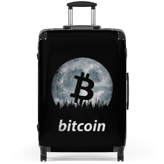 Vintage BITCOIN Coin in The Moon Suitcases