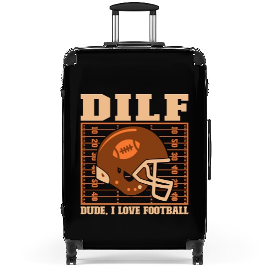 Dude I Love Football Suitcases