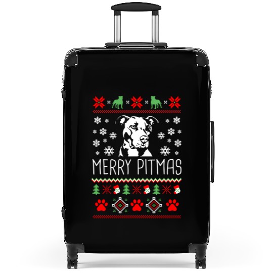 Pitbull Merry Pitmas Ugly Suitcases