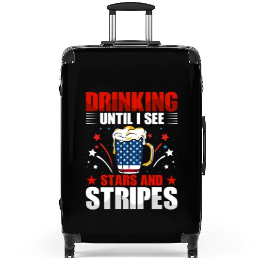 Drinking until I see Stars and Stripes Suitcases